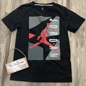 Jordan shirt short sleeved black boys medium